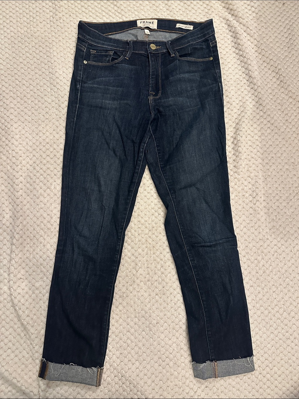 Frame Denim Women’s Dark Indigo Skinny Jeans